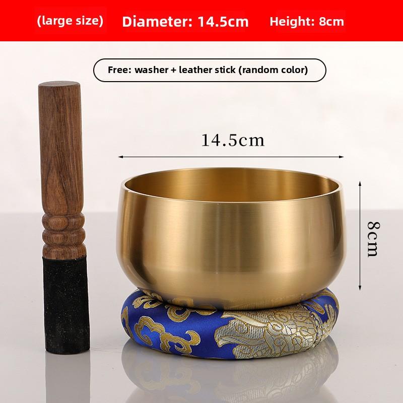 Handmade Tibetan Singing Bowl Meditation Yoga Instrument Copper Chime for Home Relaxation