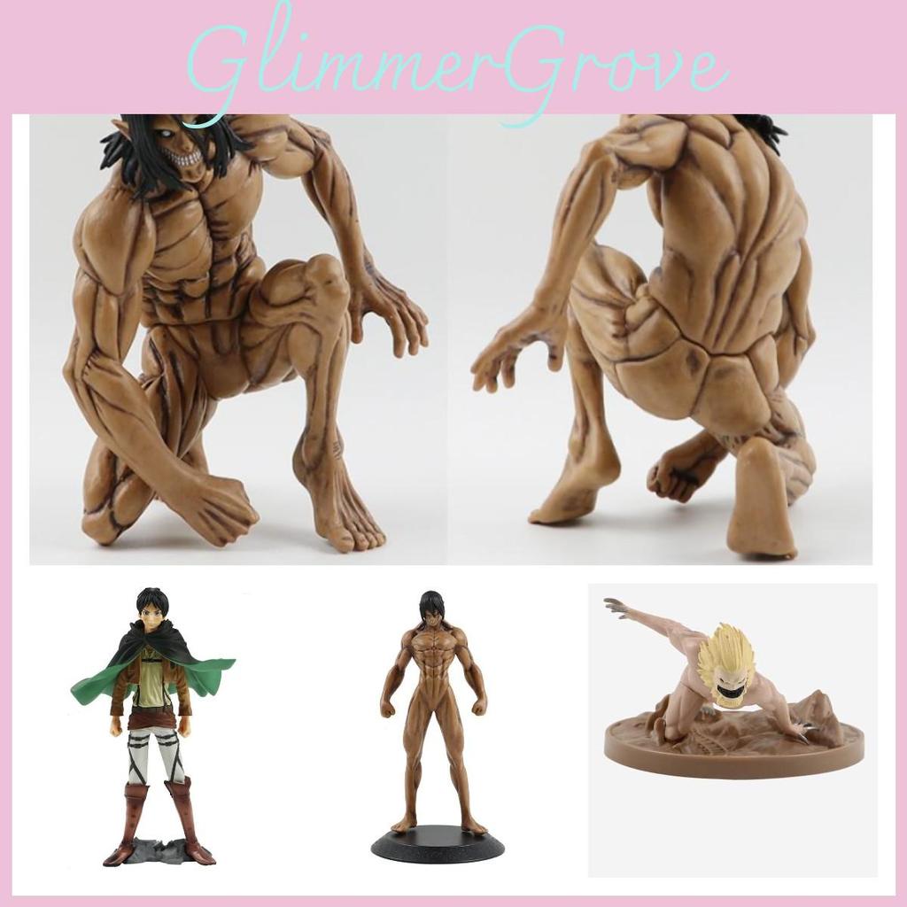 Stunning Attack On Titan Decor Levi Eren Colossal Titan Figures 25cm Pvc