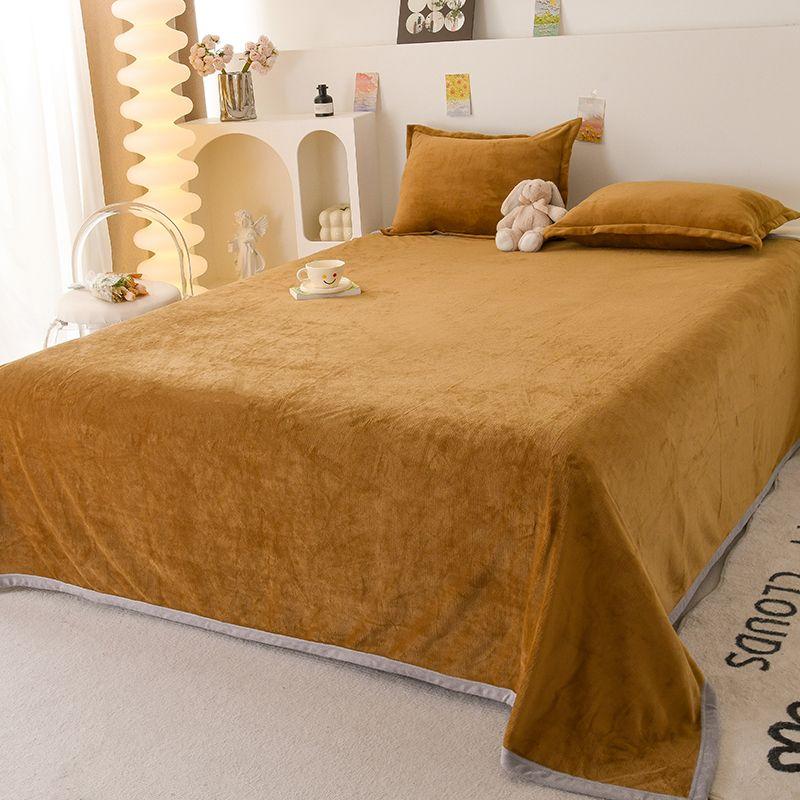 Melkevelur Laken, Vinter Pluss Velur, Fortykket, Mykt, Hudvennlig Seng, Velurteppe, Dobbeltsidig Velur, Tynt Vinter Dobbelbrukslaken