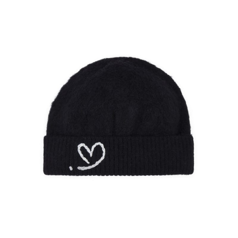 

Шапка бини с логотипом в виде мерцающего сердца ADERERROR Noir one