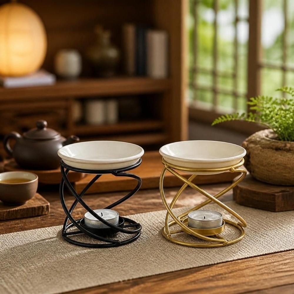 Ceramic Bowl Aromatherapy Candle Holder Minimalist Incense Burner Tea Light Wax Melt Burner SPA