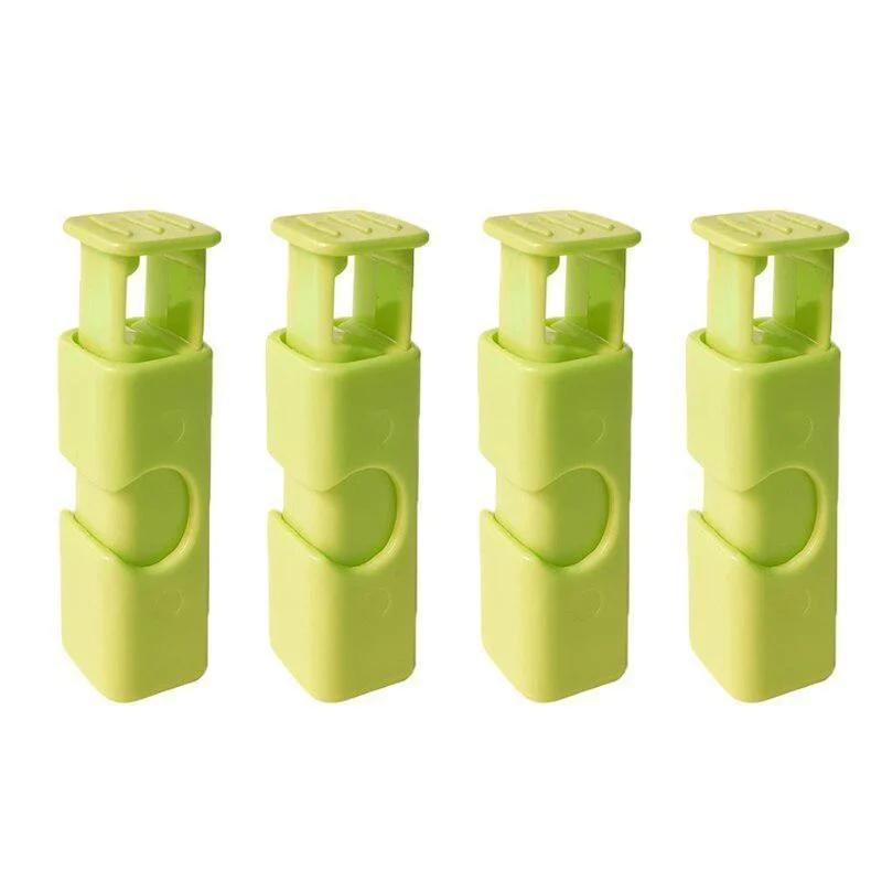 

4Pcs Snack Bag Sealer Chip Clips Plastic Sealing Clip Bread Closure Clip Bag Clips for Chips and Other Food Bags зелений