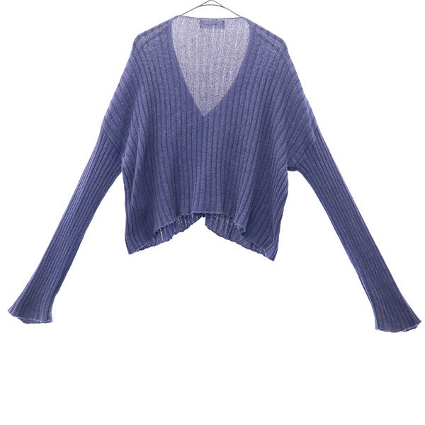 Mila Owen Long Sleeve Ribbed Camisole Cardigan Blue Ensemble Women Used