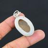 925 Sterling Silver Golden Rutile Stone Bezel Birthday Sister Pendant Jewelry