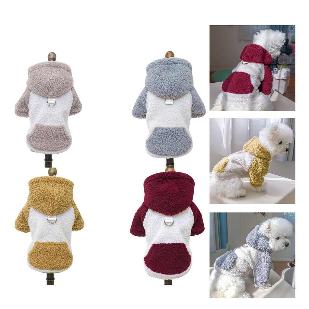 Dog Fleece Coat Pet Cold Weather Clothes Winter Doggies Sweatshirt Warm Pet Apparel Jackets Dog Sweaters for Small Dogs