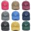 Vintage Water Wash Cotton Baseball Cap With Embroidered Letters For Outdoor Sun Protection