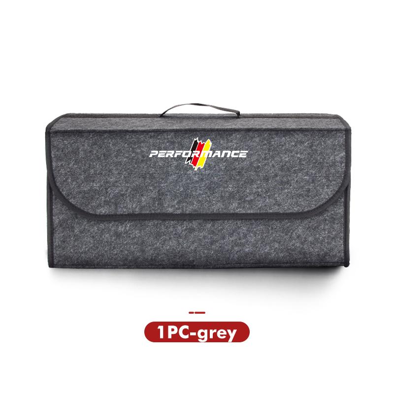 AAACF1 Felt Car Trunk Folding Organizer Bag Foldable Trip Storage Box For BMW Performance 1 3 5 7 Series M E93 F20 iX1 iX2 iX3 iX5 iX6