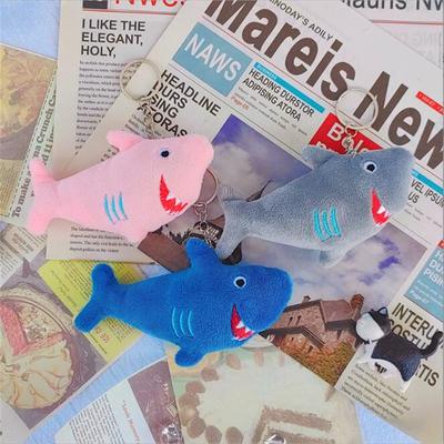 11Cm Shark Pendant Plush Toys Stuffed Ocean Animals Shark Dolls Cute Cartoon Small Decorations Christmas Gifts For Girls