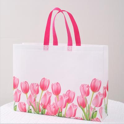 Bolsa de Regalo de Tejido No Tejido con Pintura a Tinta Laminada, Bolsa de Compras para Tienda de Ropa, Bolsa de Compras Ecológica