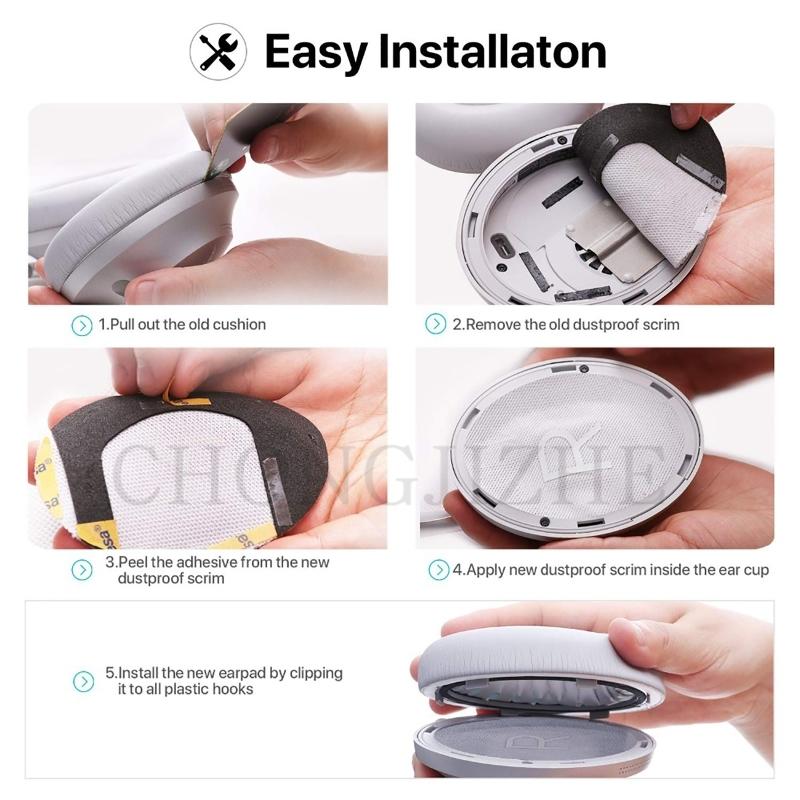 Replacement High Quality Leather / Breathable mesh fabric /Skin friendly cotton Memory Foam Earpads for BOSE 700 NC700 headset