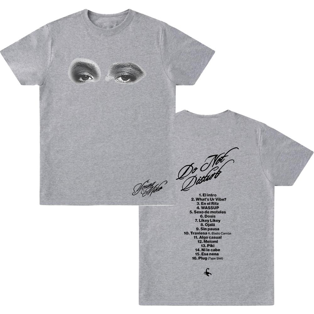 

Young Miko Do Not Disturb Tour Tee for Men Women Vintage Pure Cotton Top Round Neck T Shirt Classic Clothing O-neck Short Sleeve Tops XS
