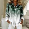 Women's Shirt Blouse Print Button Long Sleeve Casual Basic Shirt Collar Regular Top