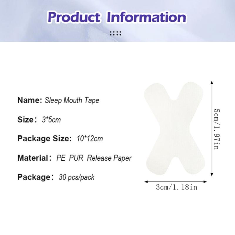 30Pcs Anti Snoring Patch Improve Sleeping Promoting Better Breath Portable Night Sleep Stop Snoring Sticker Mouth Tape