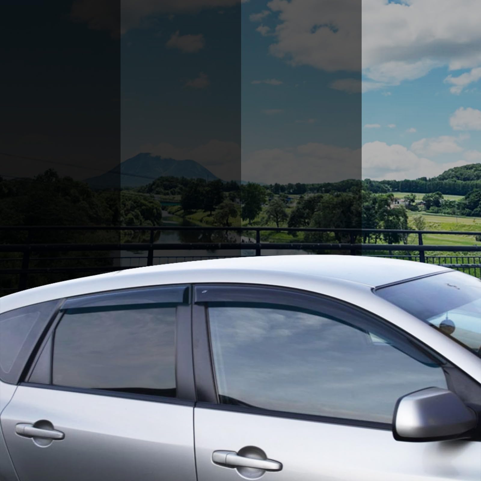 

VEPAGOO Свет для окон автомобиля УФ Защита конфиденциальности Солнцезащитный Осмотр транспортного средства Интерьер Продается пленкой для защиты конфиденциальности, 5% светопропускание, Защита, Теплоизоляция, Затемнение,