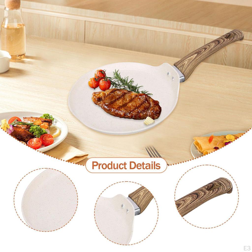 Flat Frying Pan Nonstick Cookware Even Heating Eggs Vegetables Griddle Round Skillet for Kitchen