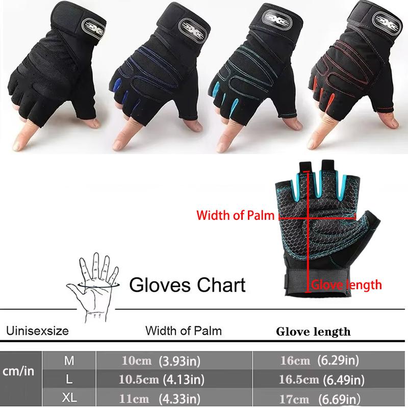 Gym Gloves for Men Women Fitness Weight Lifting Wristband Gloves Body Building Training Sports Exercise Cycling Glove Shockproof