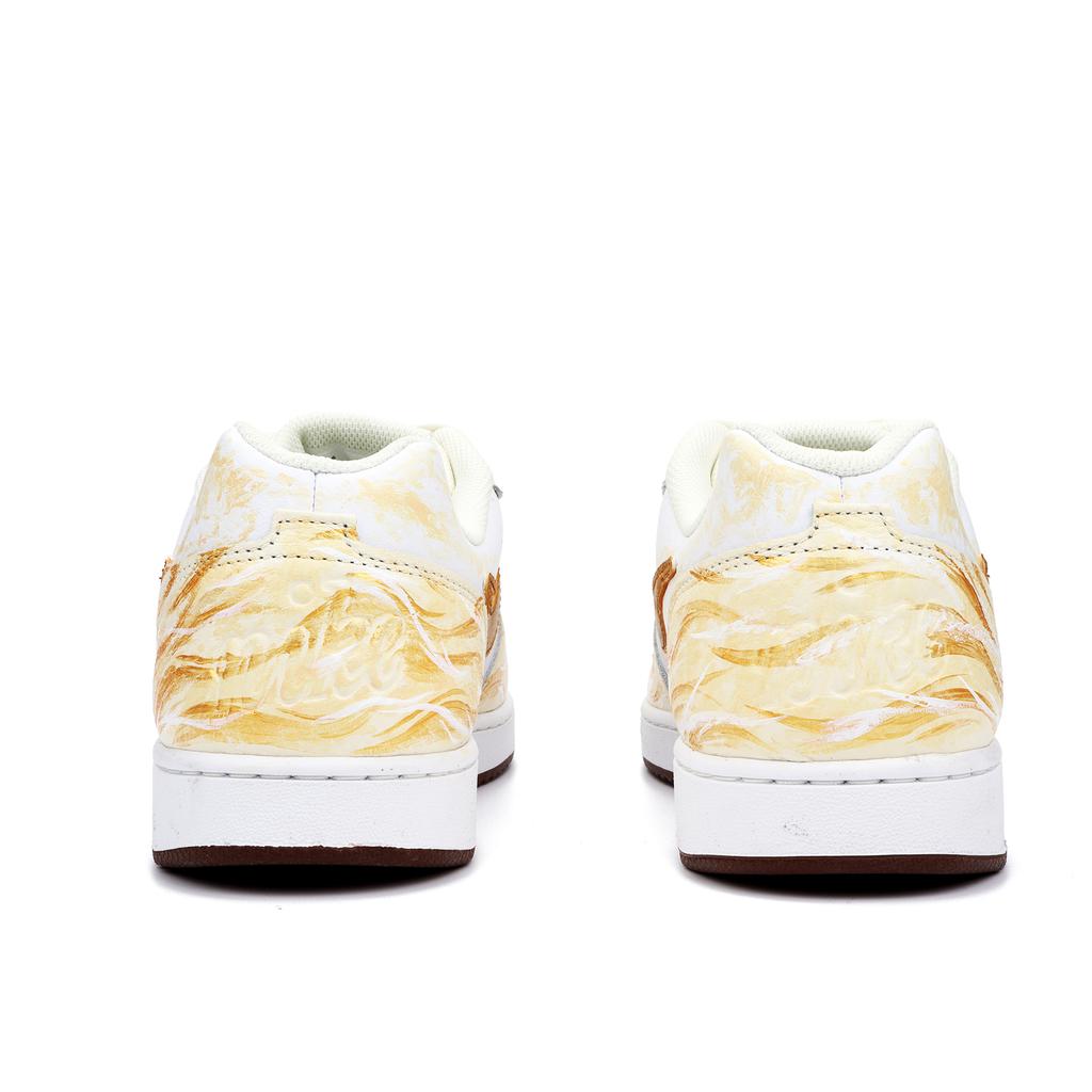 Nike EBERNON Golden Dawn Cloud, Box Waterproof And Wear Resistant Low Top Skateboard Shoes Men's White Gold IM3370-121(Team900-)