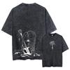 Anime Hunter X Hunter Vintage Washed T Shirt Unisex Harajuku Cotton Hip Hop Streetwear Casual Short Sleeve Casaul Oversized Tee