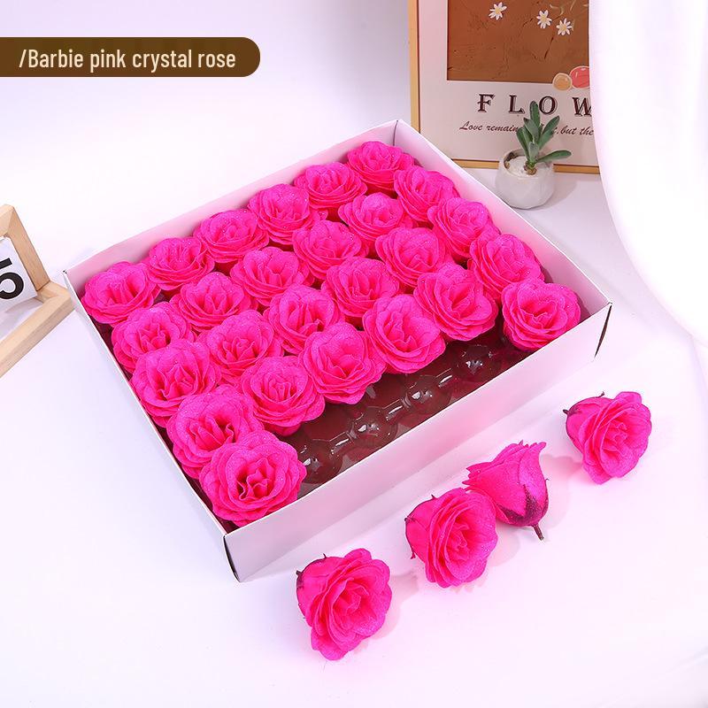 Rose Gold Crystal Glitter Blue Enchantress Flower Bouquet DIY Kit for Valentine's Day