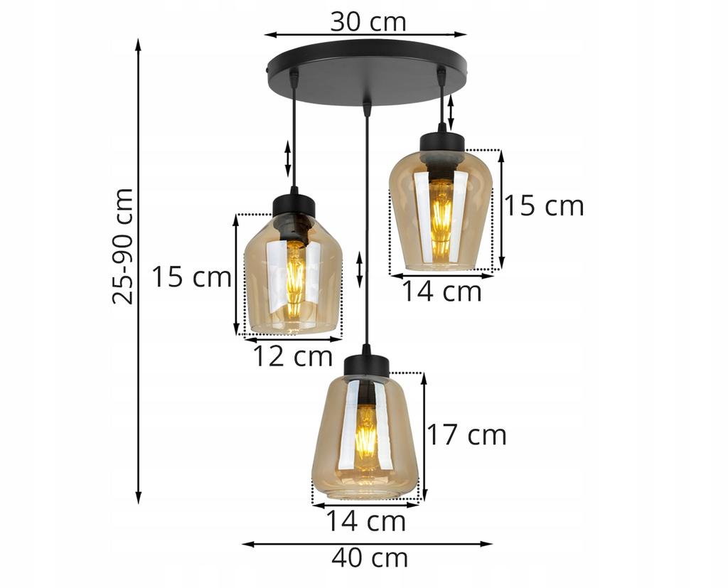 MODERN ELEGANT HANGING LAMP GLASS SHADE
