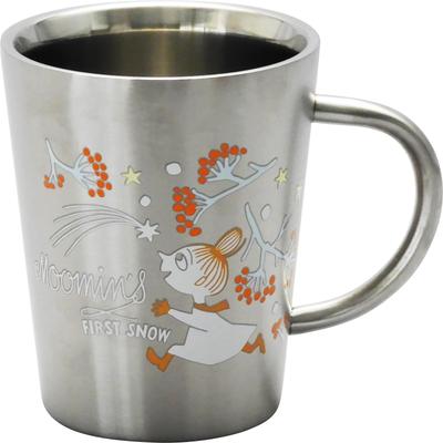 Moomin Vianoce Nerezový Moomin Perfektný Darček na Narodeniny Vyrobené v Obojstranný Hrnček/Termoska, Oceľ, 360ml, Dizajn „Prvý Sneh“, Ženy, Darček, Japonsko,