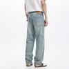 New Spring and Summer Men's Loose Straight American Tennis Stretch Light-colored Jeans