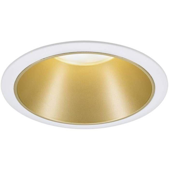 Paulmann 93405 cole coin luminaire à led encastrable led 6 w blanc, or