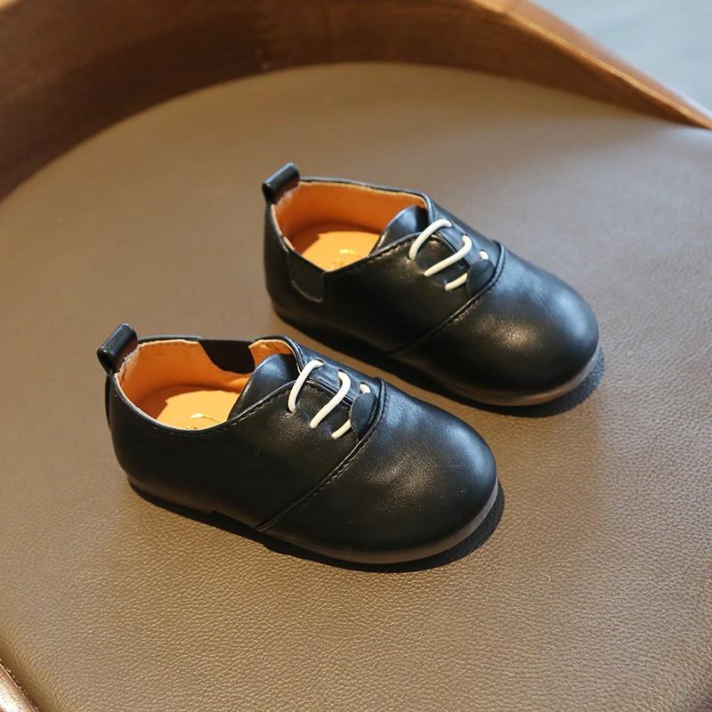 Kinder Freizeitschuhe Weiße Anzugschuhe Mädchen Jungen Weiche Sohle Schwarz Braun Kinder Lederschuhe Kinder Slip-on Lederschuhe