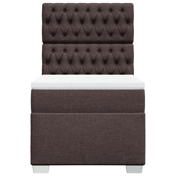 Maison Exclusive - Sommier à lattes de lit avec matelas Marron foncé 90x190 cm