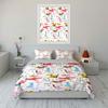 Colorful Dogs Pattern Set Decor Soft Skin-Friendly Bedding Set Includes 1 Duvet Cover And 2 Pillowcase Gift