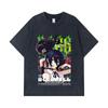 275 GSM Washed T-shirts 100% Cotton Chainsaw Man V54 Reze Print Unisex Heavy Cotton T Shirt