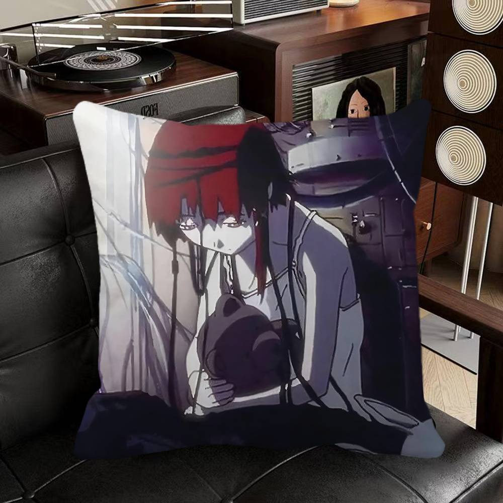 Anime S-Serial Experiments L-lain Pillow Case Square Pillow Bedroom Sofa Leisure Comfort Cushion Car Home Decoration