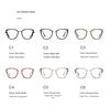 2026 Women's Fashionable Cat Eye Anti-Blue Light Glasses with Versatile Metal Frame and Plano Lenses