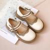 Fashion Girl School Shoes Kids Trendy Patchwork Bowknot Princess Shoes Children Shallow Mary Janes Toddler Ruffled Leather Shoes