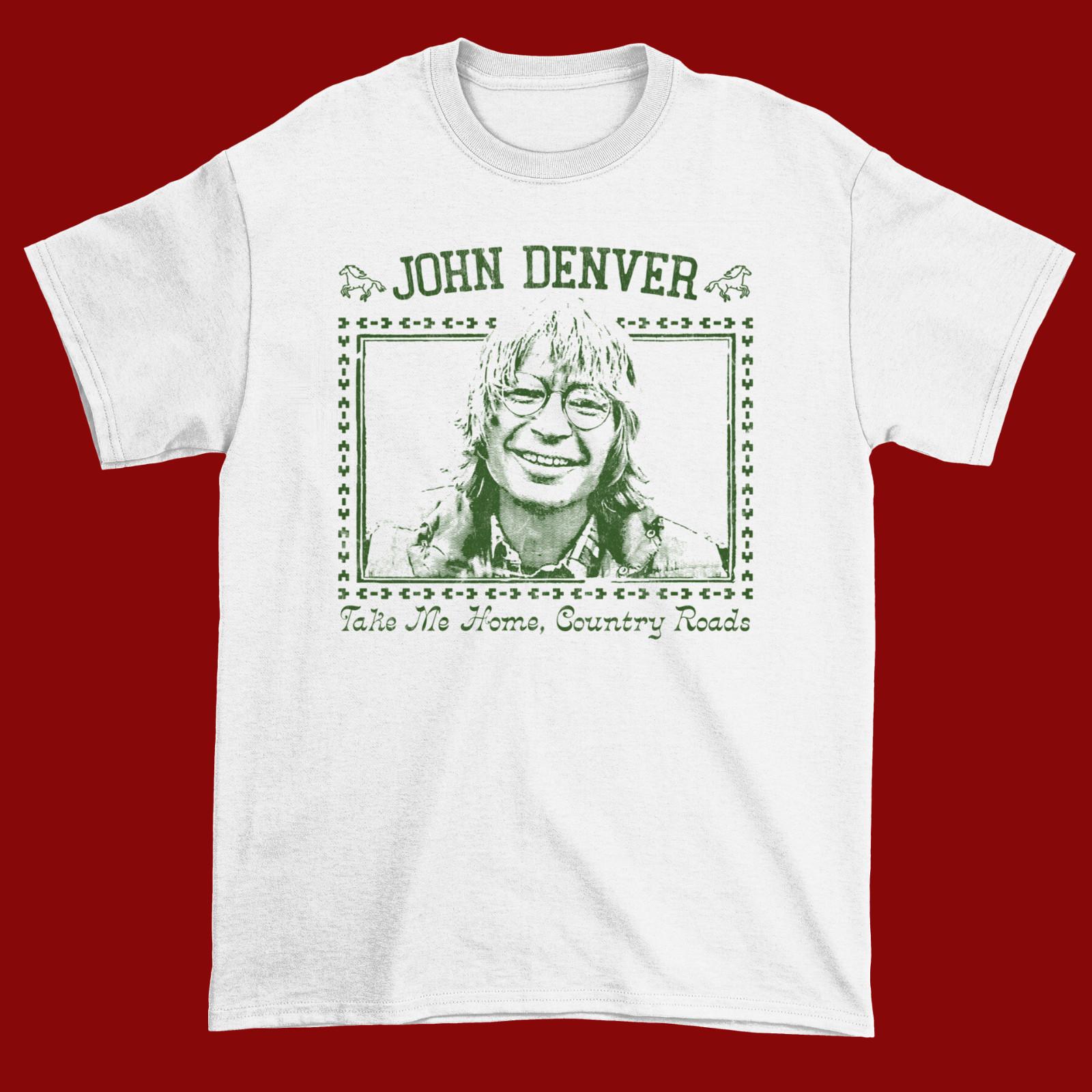 John Denver White Cotton Shirt Full size S-5XL Unisex CS189 S