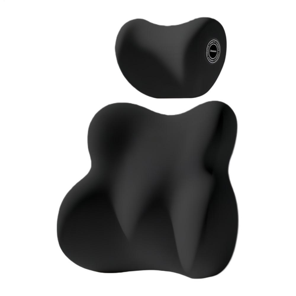 Car Headrest Lumbar Support Set Memory Foam Ergonomic Driver Sitting Support Car Seat Headrest Car Neck Pillow Cushion Support