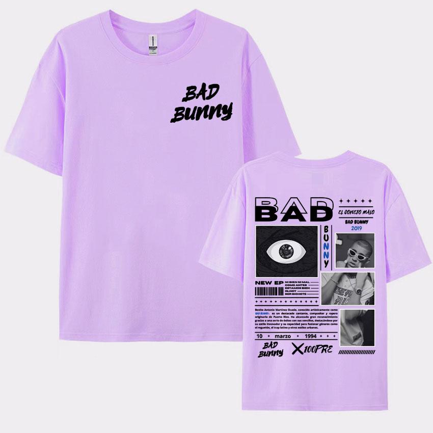 Rapper Bad Bunny Album Cover T Shirt for Men Women High Quality Casual Loose Tshirt Fashion Hip Hop Oversized Tshirt Streetwear