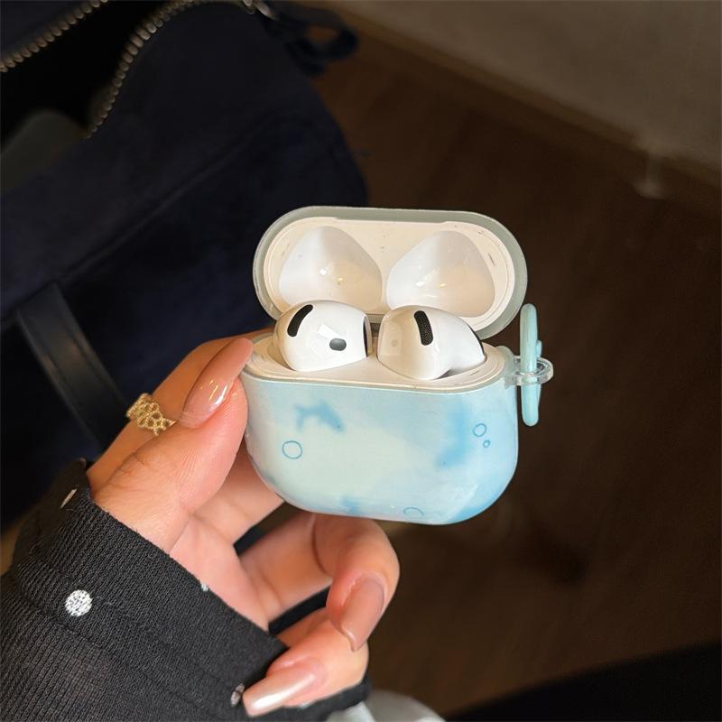 Smudge blue fish AirpodsPro1 earphone case for Apple 1/1/1/1st generation wireless bluetooth case