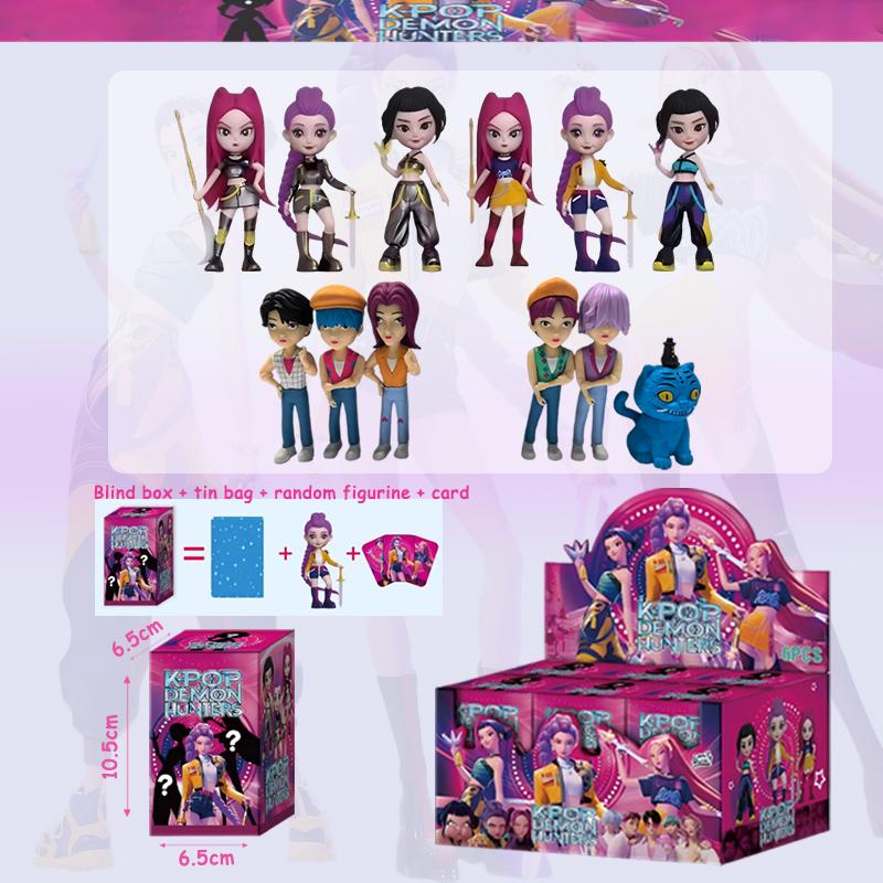 2025 Hot Anime KPop Devil Hunter Doll Vinyl Toy Rumi Mira Zoi Character Vinyl Mask Blind Box Ornament Toy Christmas Gift