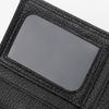 Transparent ID Window Credit Card Holder Durable Soft Multi Card Slots Top-grain Leather Bifold Thin Small Wallet Black Coffee