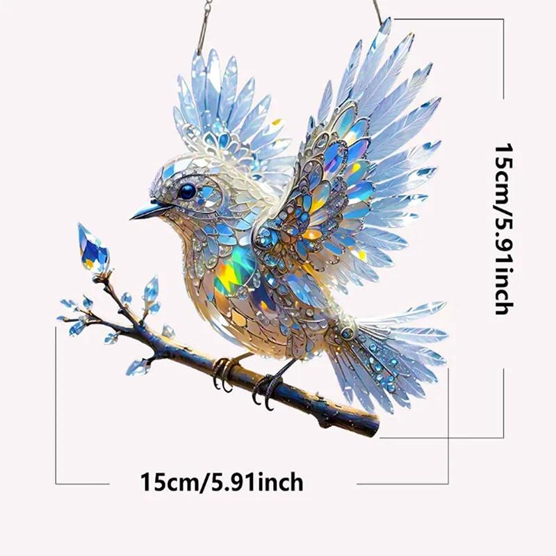 2D Flatt Krystallhimmel Glassmaleri Ornament Akryl Fugleheng Anheng Stue Gårdsplass Anheng Festivalscene Dekorasjon