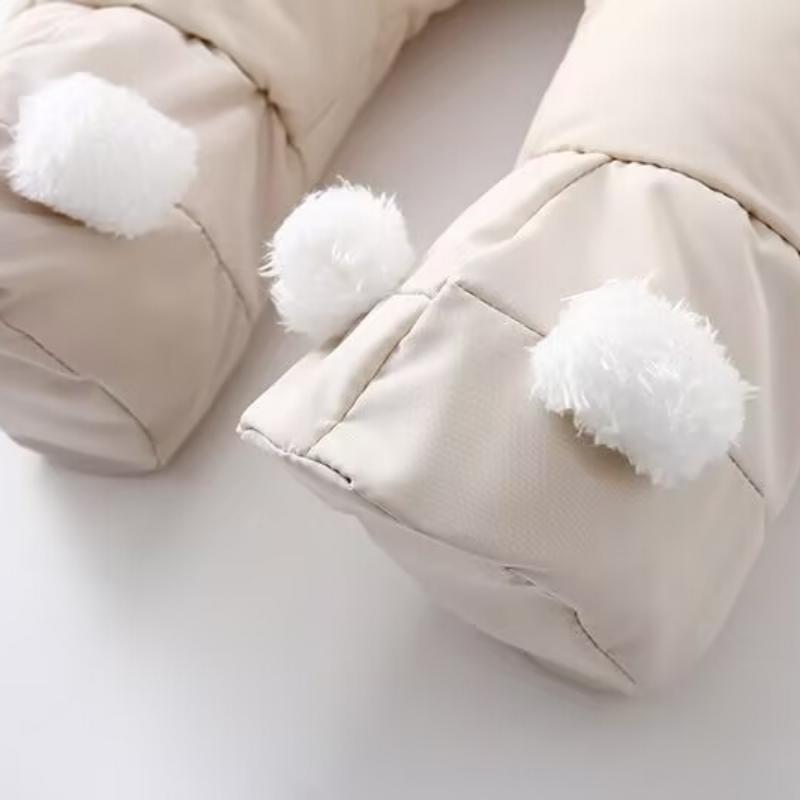 Winter Childrens Thickened Bodysuit Baby Clothes Warm Hooded Fleece Jumpsuit