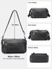 Zency Women Leather Handbag Shoulder Bag Silver Zipper Crossbody