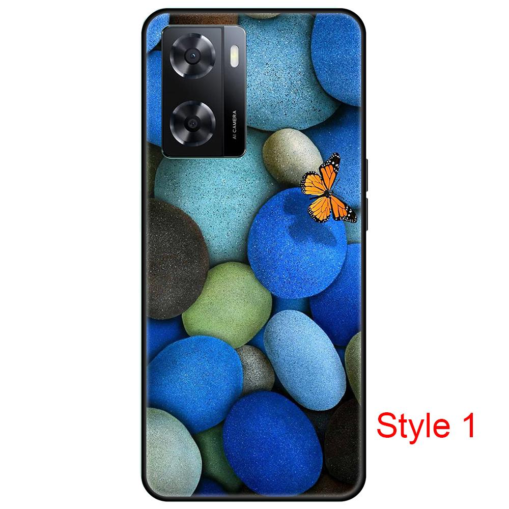 for Oppo A57 4G Black Case Cute Cartoon Soft Silicon shockproof Back Cover 6.56inch Full protection bumper PFTM20