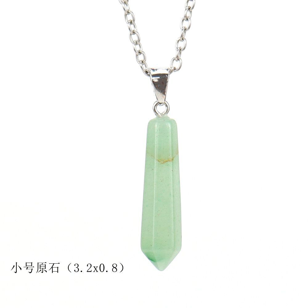 

Natural Crystal Pendant Single Tip Hexagonal Column Tip Cone Necklace Yoga Jewelry Accessories Pendulum N666