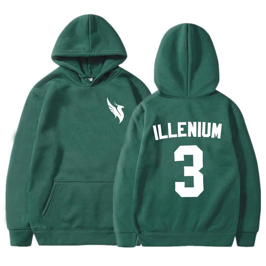ILLENIUM Print Hoodies Long Sleeve Fashion Winter/Autumn Sweatshirts Fleece Warm Men Women Pullovers Streetwear Graphic Clothing