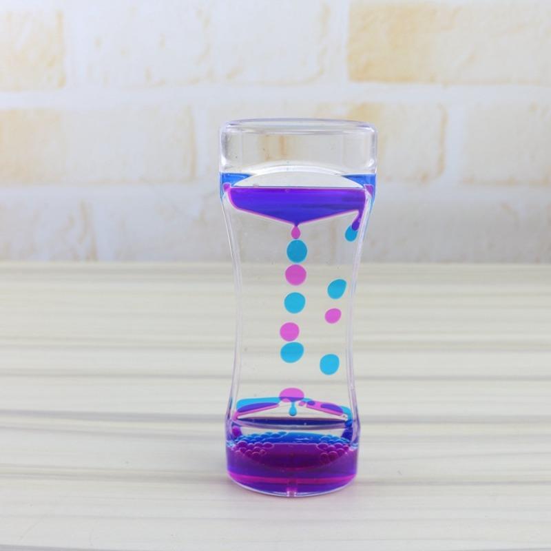 Acrylic Liquid Hourglass Timer Pressure-reducing Two-color Liquid Oil Drain Creative Oil Drop Process Desktop Display Hourglass