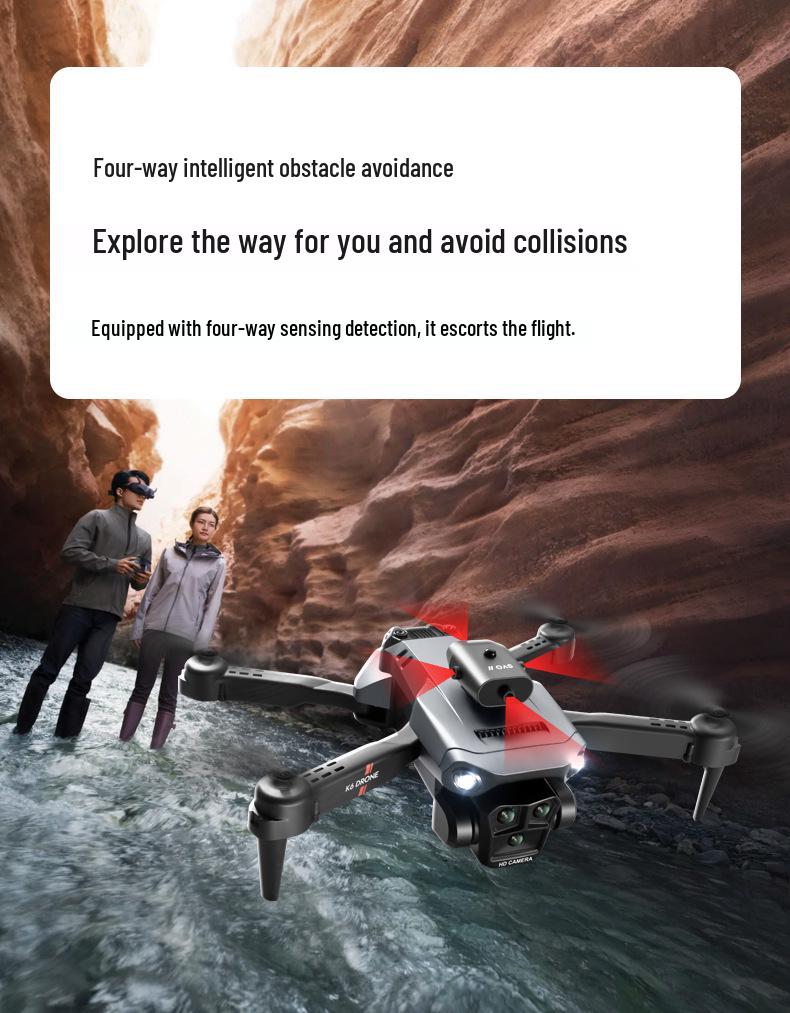 K6max Drone: 4K HD, Triple Cameras, Vertical Shooting, Optical Flow, Aircraft with Quad-Sided Obstacle Avoidance & Remote Control