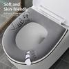 Cute Cat Toilet Seat Cover with Zipper, Soft Plush Toilet Cushion for Bathroom