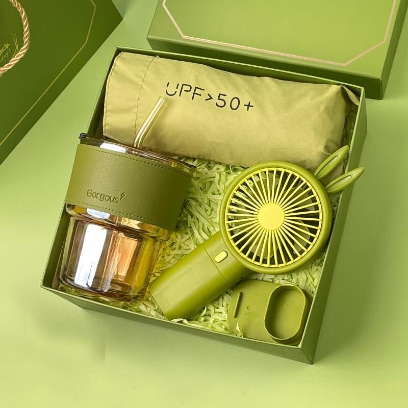 Cooling Gift Set with Bamboo Glass Cup and Humidifier